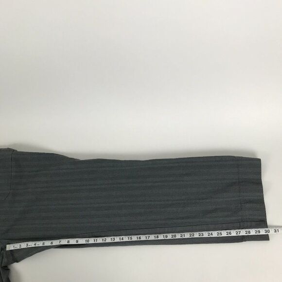 Lane Bryant Venezia Striped Pants Women's Plus Size 14 Wide Leg Gray 5-pocket - Picture 9 of 11